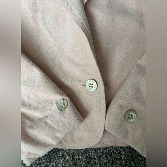 Vintage Jacobson’s Ernst Strauss Ultrasuede blush pink blazer vintage size 16 - Picture 6 of 13